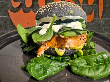salmon burger
